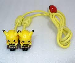 [Defective] [Free Shipping] [Used] GB Game Boy Dedicated Communication Cable Pikachu Version Nintendo Main Unit