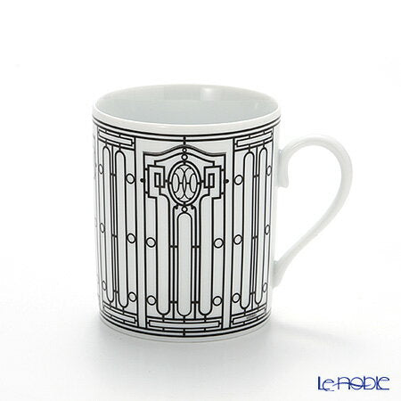 [10x points, coupon] Hermes H Deco Ash Deco Mug 300ml /// Mug H Deco Modern Porcelain Coffee Tea Stylish High-brand High-end French Flat bottom Western tableware Imported goods European