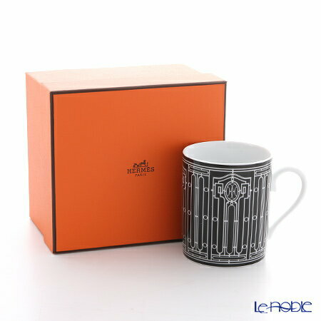 [10x points, coupon] Hermes H Deco Ash Deco Mug 300ml No.2 Black /// Mug H Deco Black Modern Porcelain Coffee Tea Stylish High-brand High-end French Flat bottom Western tableware