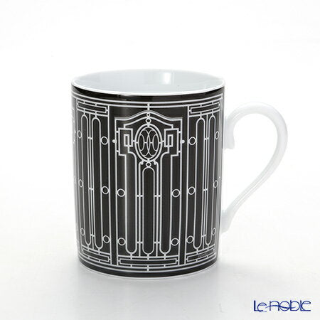 [10x points, coupon] Hermes H Deco Ash Deco Mug 300ml No.2 Black /// Mug H Deco Black Modern Porcelain Coffee Tea Stylish High-brand High-end French Flat bottom Western tableware