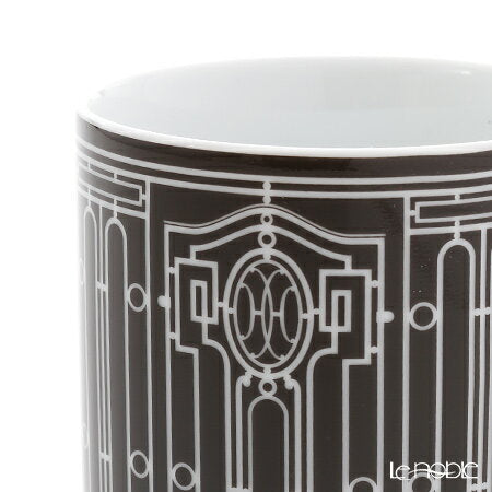 [10x points, coupon] Hermes H Deco Ash Deco Mug 300ml No.2 Black /// Mug H Deco Black Modern Porcelain Coffee Tea Stylish High-brand High-end French Flat bottom Western tableware