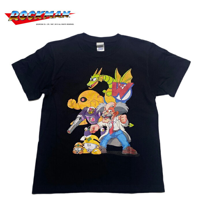 Rockman Dr. WILY T-Shirts Men's Women's Military Casual CAPCOM Capcom Game Character T-Shirt Cotton Tops Print Cut and Sew