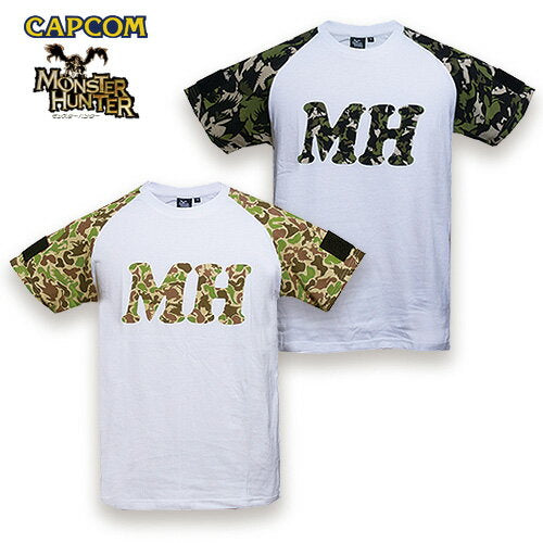 Camiseta Monster Hunter para PATCH/Camo [Camiseta Monster Hunter para PATCH/Camo] Juego de Capcom CAPCOM Camisetas casuales de camuflaje militar para hombres, mujeres y niños Estampado de algodón �