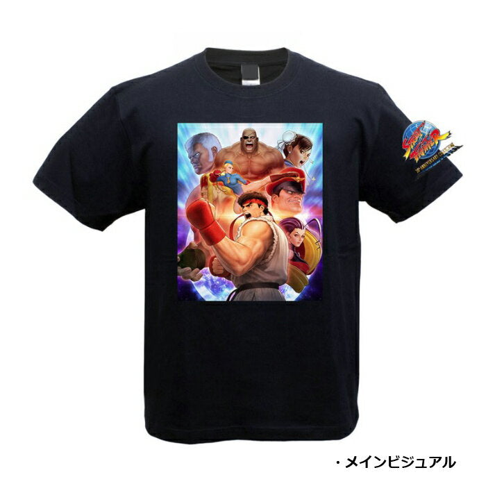 Camiseta internacional de la colección del 30.º aniversario de Street Fighter [Camiseta STREET FIGHTER 30th ACI] Camiseta informal militar para hombre para exteriores con personajes del juego CAPCOM