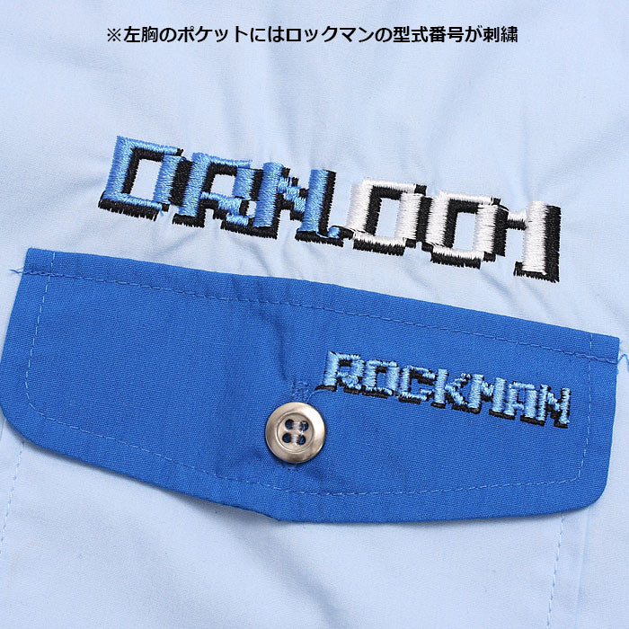 Rockman DRN Shirts MEGAMAN Raku Katsuto Men's Women's Military Outdoor Casual CAPCOM Capcom Game Cosplay Character Embroidered Long Sleeve Tops Innerwear Cotton