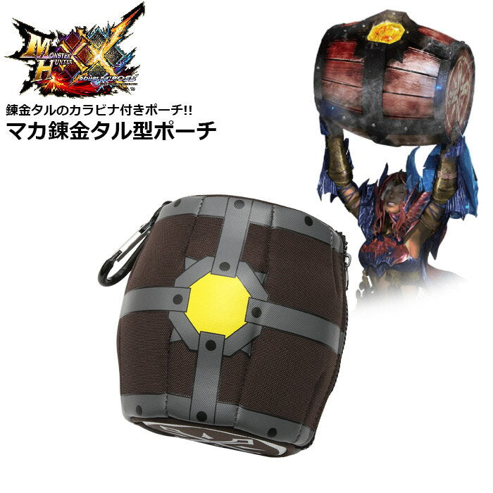 Monster Hunter XX Maka Renkin Taru Pouch Capcom Men's Women's Kids Military Casual Game Accessories Polyester Carabiner Zipper