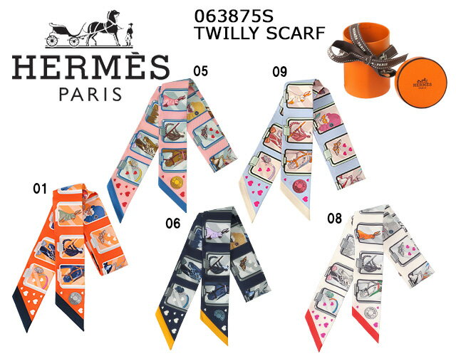 [5% off coupon] Hermes / HERMES "TWILLY HERMES STORY Twilly Hermes Story" Silk Long Scarf Bandana H063875S 01/05/06/08/09