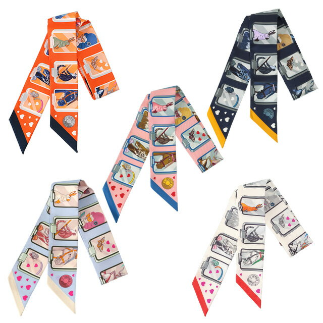 [5% off coupon] Hermes / HERMES "TWILLY HERMES STORY Twilly Hermes Story" Silk Long Scarf Bandana H063875S 01/05/06/08/09