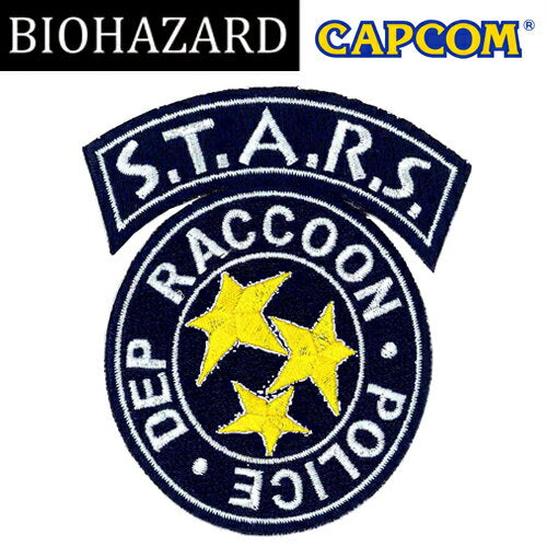 BIOHAZARD S.T.A.R.S. Embroidery Patch [Resident Evil S.T.A.R.S. Embroidery Patch] Resident evil Livelihood Crisis Capcom Game CAPCOM Embroidery Patch Panel Velcro Military Casual Airsoft Miscellaneous Goods Accessories