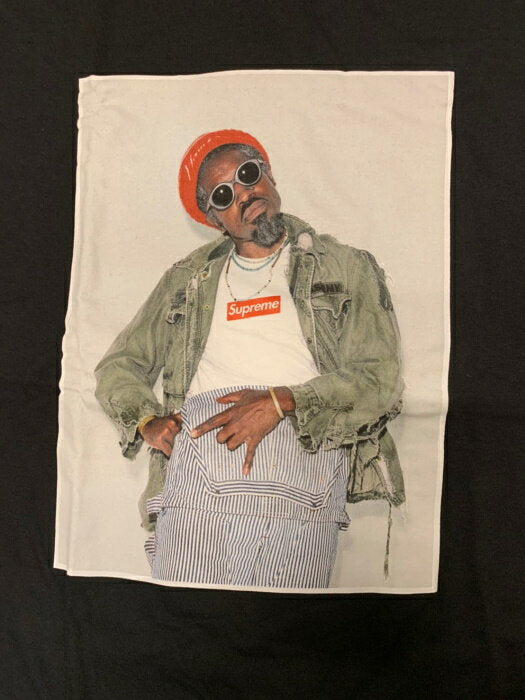 2022FW Supreme / Supreme Andre 3000 Tee "Black" / Andre T-shirt Black / Black 2022AW Genuino Nuevo y Usado [Usado]