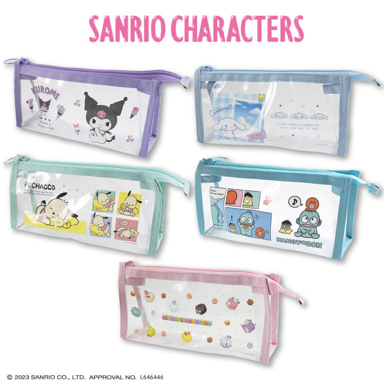 Estuche transparente para bolígrafos con personajes de Sanrio