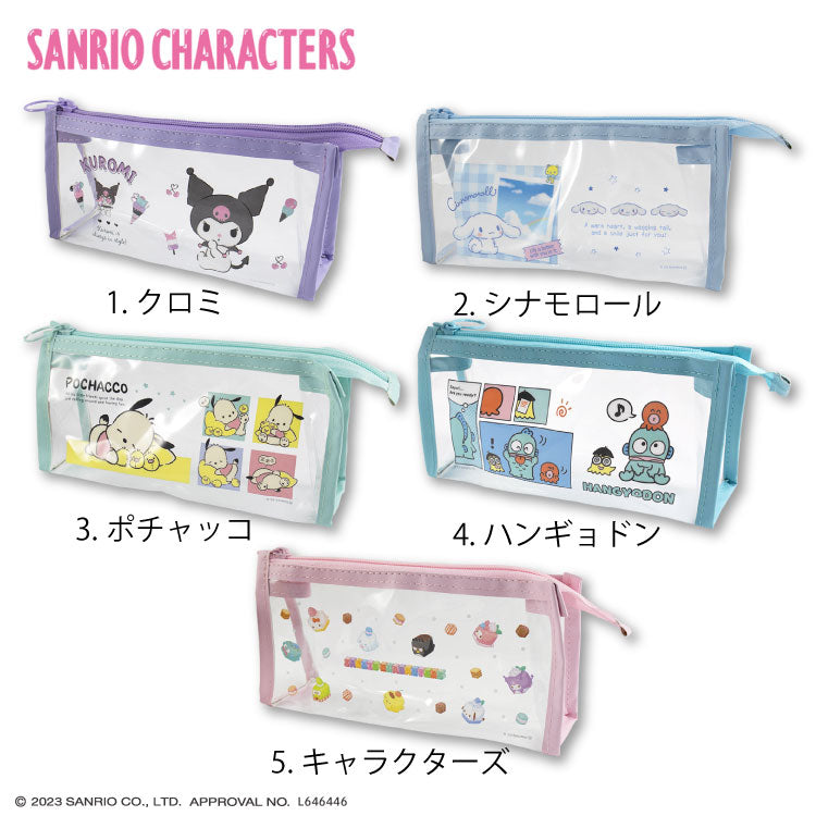 Estuche transparente para bolígrafos con personajes de Sanrio