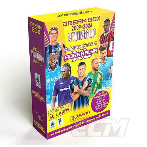 DB [CAL20] [No disponible en Japón] Tarjeta de fútbol Dream Box de la Serie A italiana PANINI Adrenalyn XL Calciatori 24-25 [Fútbol/AC Milan/Intel/Juventus/AS Roma/Tarjeta de tendencia/Tarjeta coleccionable]