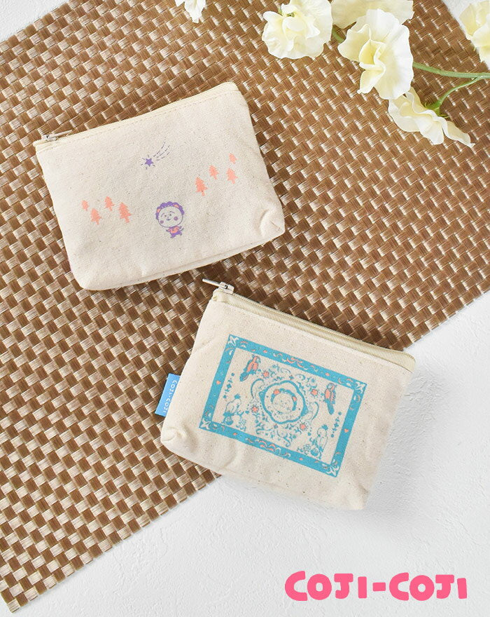 [SS-only coupon issued] Pouch with tissue pocket, pouch, pouch, Kojikoji and Mori, Kojikoji Sakura Momoko, stylish, cute, simple, card case, coin purse, cute, canvas, cotton