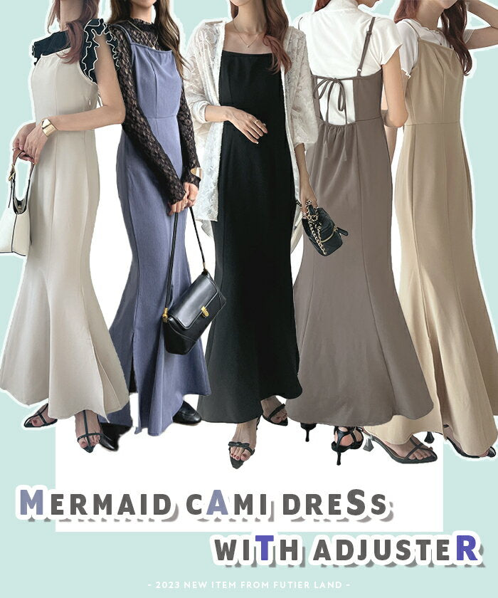 1500 yen coupon for 3,490 yen★ Dress for women, beautiful, mermaid dress, camisole dress, long, occasion, spring, summer, resort, travel, Korean fashion, YP/ Mermaid with adjuster