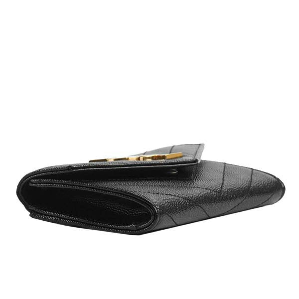 SAINT LAURENT Business Card Case for Women Black Leather Genuine Leather Brand 414404 BOW01 1000