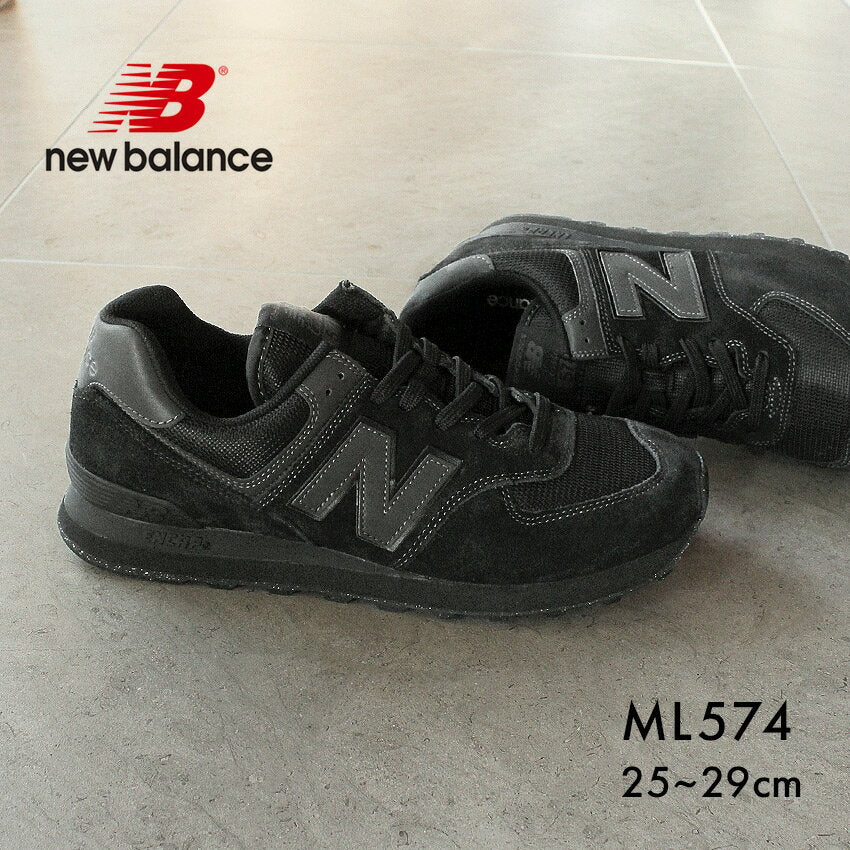 New Balance Men's Sneakers ML574 new balance EVE Black Width D Wis D Suede Natural Leather Shoes Simple Brand Popular Classic Commuting School Easy to Walk Cushion Grey