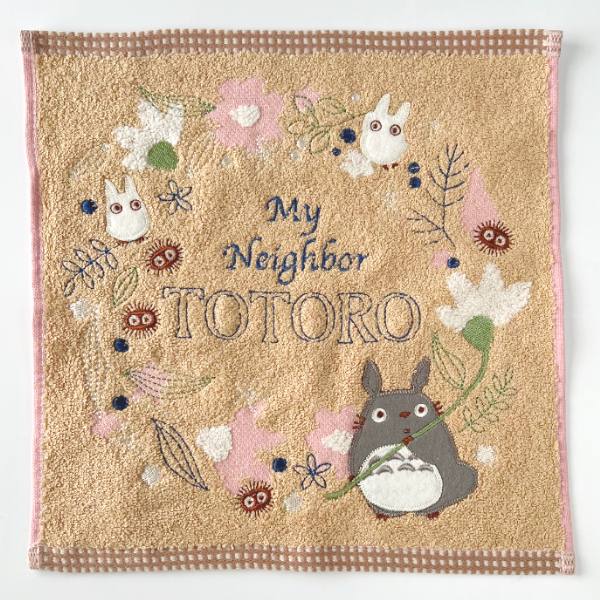 Mail delivery OK Ghibli Goods My Neighbor Totoro Mini Towel Antique Leaf (2024) Studio Ghibli Gift Handkerchief Taoru Entrance/School Gift Totoro Totoro Character