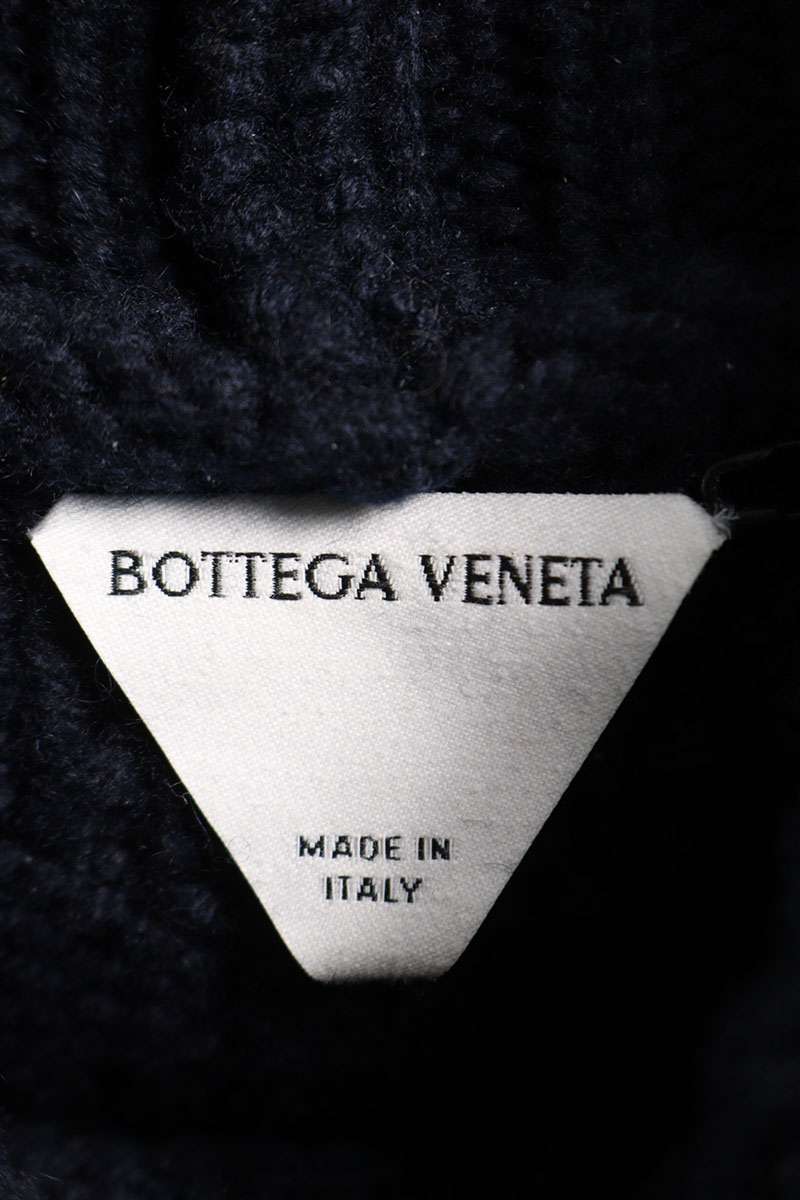 Bottega VENETA Talla: M 710110 V2EJ0 Sudadera con capucha de punto en mezcla de cachemira (azul marino) [022142] [SB01] [Hombre] [Usado] bb87#rinkan*A