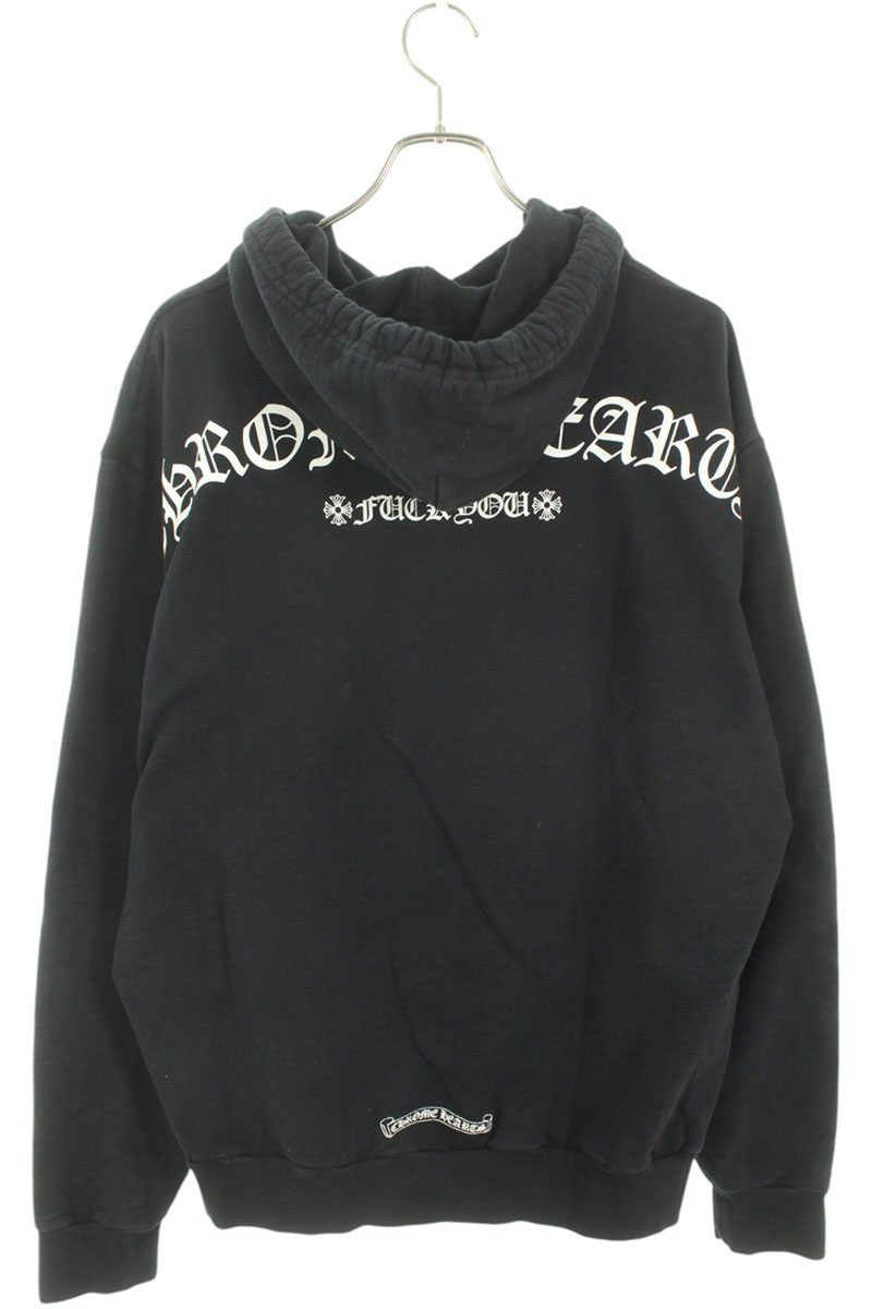 Chrome Hearts Size: L SWTSHRT PLVR Back Arch Logo Pullover Hoodie (Black x White) [013052] [FK04] [Men's] [Used] bb428#rinkan*C