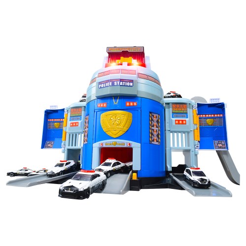 [From 8pm on 3/4, 5x points on all items & up to 1,000 yen off coupon] Tomica transforms all over! DX Police Station Toys Children Children Boys Minicar Car Car Kuruma 3 Years Old