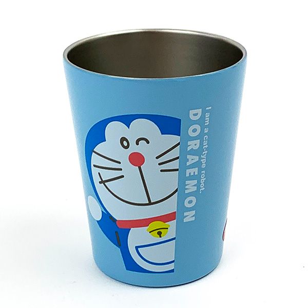 Vaso de acero inoxidable con aislamiento al vacío Doraemon S Cup Vajilla térmica y fría 280 ml Azul