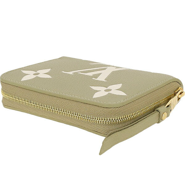 [New] Louis Vuitton Coin Case Zippy Coin Purse Monogram Empret Bicolor Leather Khaki Creme Louis Vuitton Coin Purse LOUIS VUITTON Louis Vuitton Wallet Men's Ladies