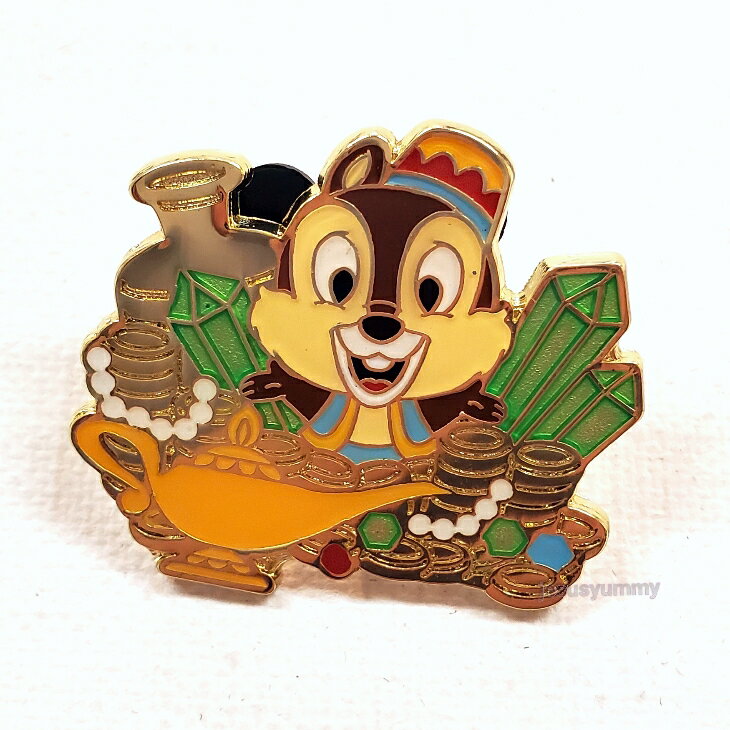 Chip (Chip and Dale) Pin Badge Magic Lamp Tokyo Disney Sea Design Tokyo Disney Resort Limited Souvenir Not for sale [DISNEY] [Nekopos compatible]