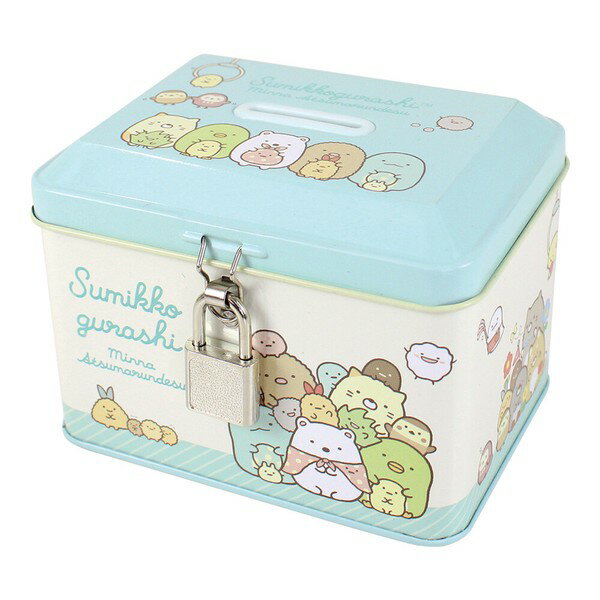 Sumikko Gurashi Bank Piggy Bank, Can Bank with Key, Collected SanX Sumikko Gurashi Sumikko Gurashi Children's Club Prizes Girls Christmas Party Mail Order Wrapping Gifts Keys Goods Schoolchildren