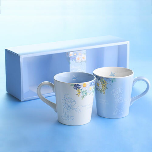 Mugs, 2 pieces, set, cup, Mickey, Minnie, pair, gift, Blue of happiness, Disney Blue Ever After 2021, limited edition, souvenirs, [DISNEY]