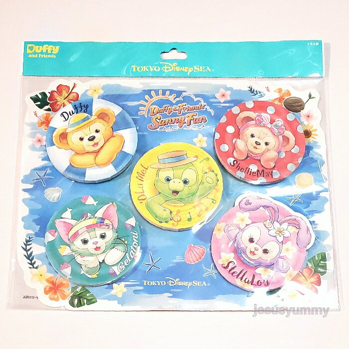 [SALE] Duffy & Friends Sunny Fan Memo Set of 5 Floats Design Stationery 2021 Summer Duffy & Friends Tokyo Disney Sea Limited Disney Resort [DISNEY] [Nekopos vs.