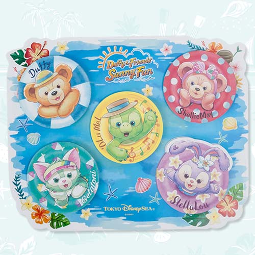 [SALE] Duffy & Friends Sunny Fan Memo Set of 5 Floats Design Stationery 2021 Summer Duffy & Friends Tokyo Disney Sea Limited Disney Resort [DISNEY] [Nekopos vs.