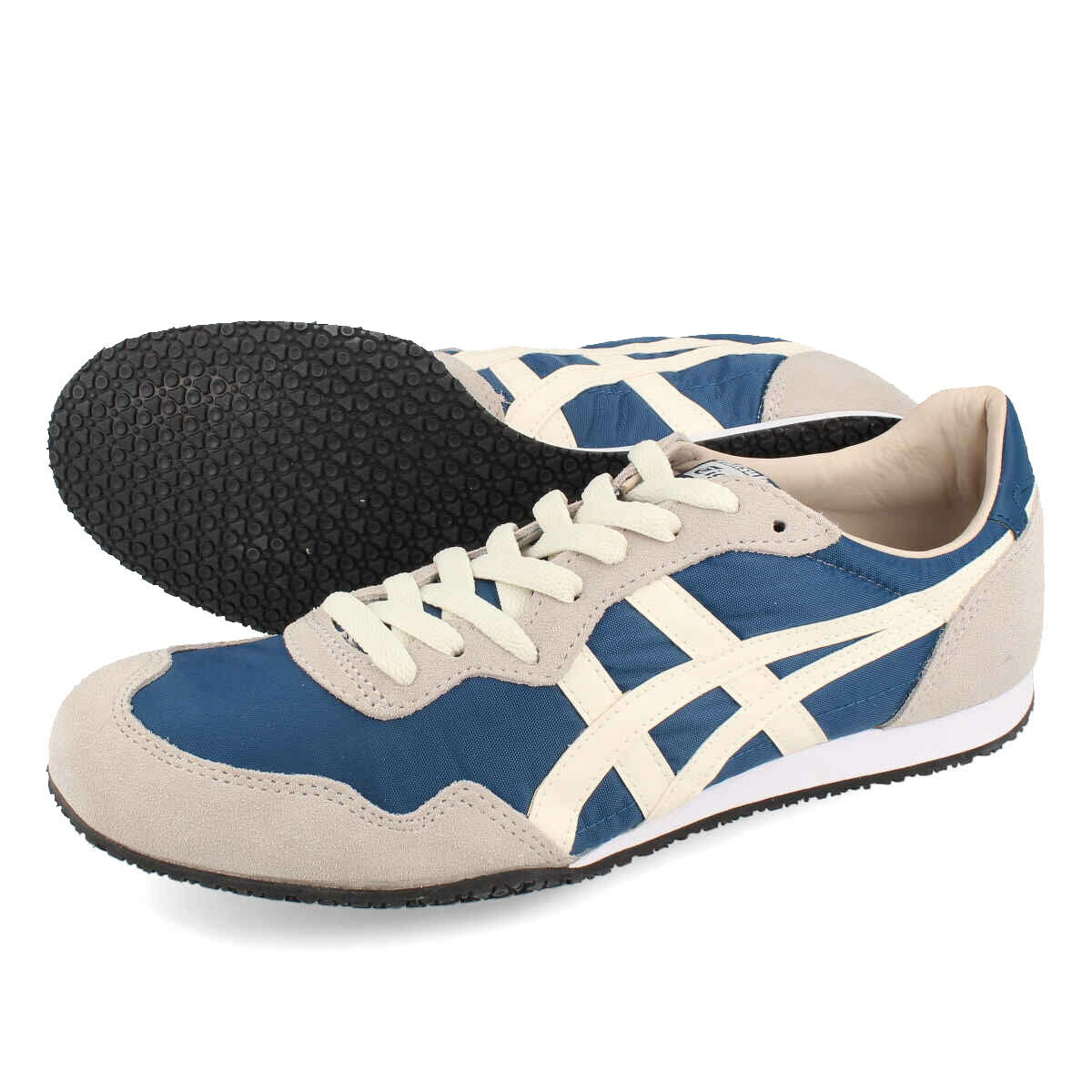 Onitsuka Tiger SERRANO Zapatillas de corte bajo para hombre y mujer MAKO AZUL/CREMA Marrón 1183b400-406