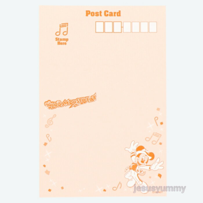 Postal Mickey CLUB MOUSE BEAT Tokyo Disneyland Club Mouse Beat Edición limitada Recuerdo de Tokyo Disney Resort [DISNEY] [Compatible con Nekopos]