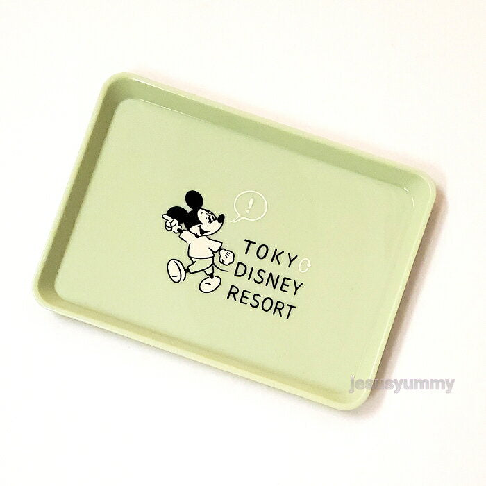 [SALE] Mickey Desk Tray Tray Tray Small Accessories Holder Green Mickey Mouse Tokyo Disney Resort Limited Souvenir Remote Work Item [DISNEY] [Catpos compatible