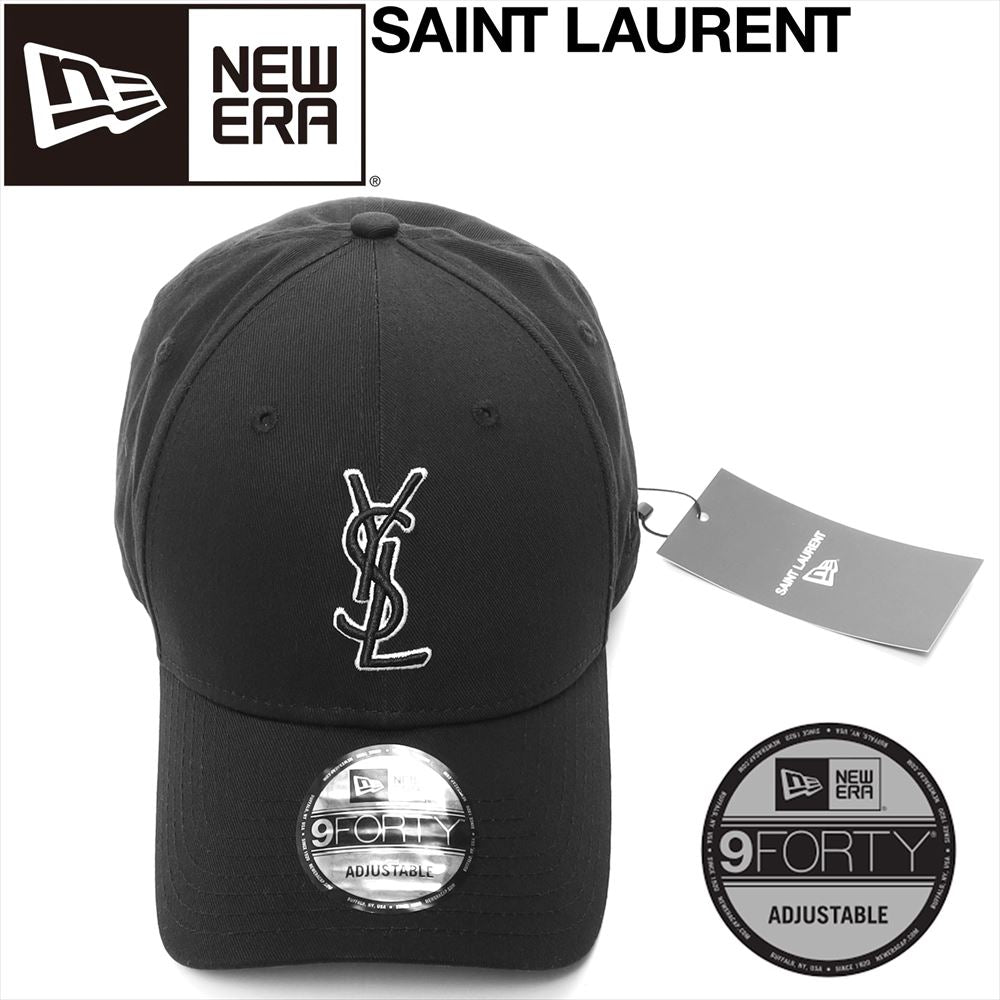 Gorra con monograma YSL de New Era Saint Laurent ID 687687YCL361000 Gorra con monograma Gorra negra de marca Gorra de alta marca