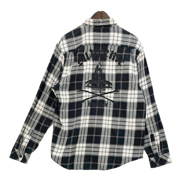 [Used] Supreme x HYSTERICGLAMOUR 21SS Plaid Flannel flannel shirt long sleeve check pattern street men's size M black Supreme hysteric glamour top DM12831■