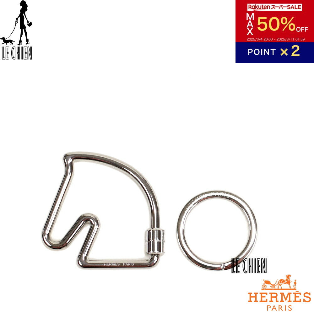 [Superventas 10 % de descuento en artículos/Puntos P2x/Cupón disponible] Llavero Hermes HERMES CHEVAL Llavero con dije de marca Envoltorio disponible