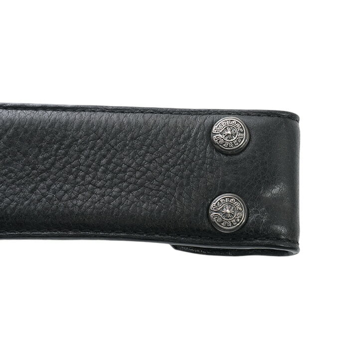 Chrome Hearts Scroll Label Rivet Strap SCROLL LABEL STRAP SIZE:32 [Silver Belt Strap]