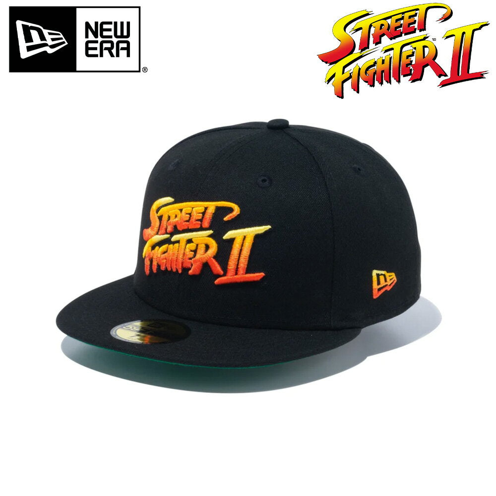 2024SS NEW ERA 59FIFTY STREET FIGHTER II New Era Street Fighter II Title Logo Black 14125311CAPCOM Sto II St-Two New Era Cap New Era Cap 59fifty New Era Cap Unice