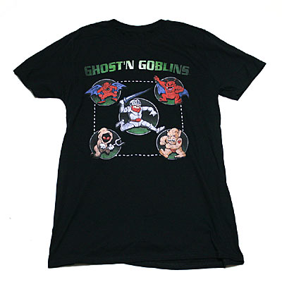 Camiseta Makaimura Full Circle de CAPCOM (NEGRA)