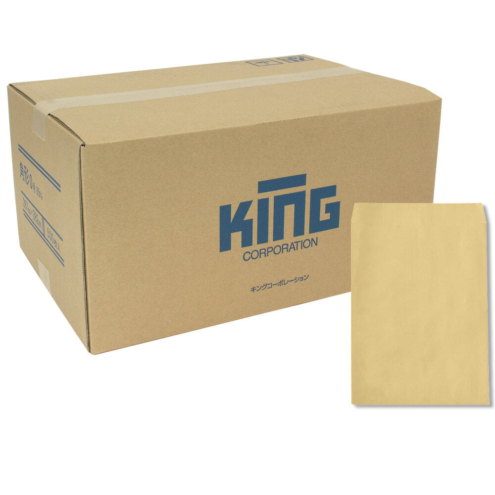 King Corporation Square No. 0 Envelope 500 sheets Craft (Olympus) 85g No postal frame Center paste Brown 287 x 382mm 150903