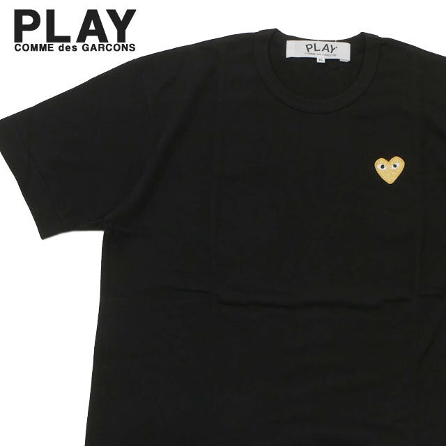 [8º Premio a la tienda excelente del mes de diciembre de 2014] Camiseta New Play Comme des Garcons GOLD HEART ONE POINT TEE para hombre y mujer Logotipo de corazón AX-T216-051