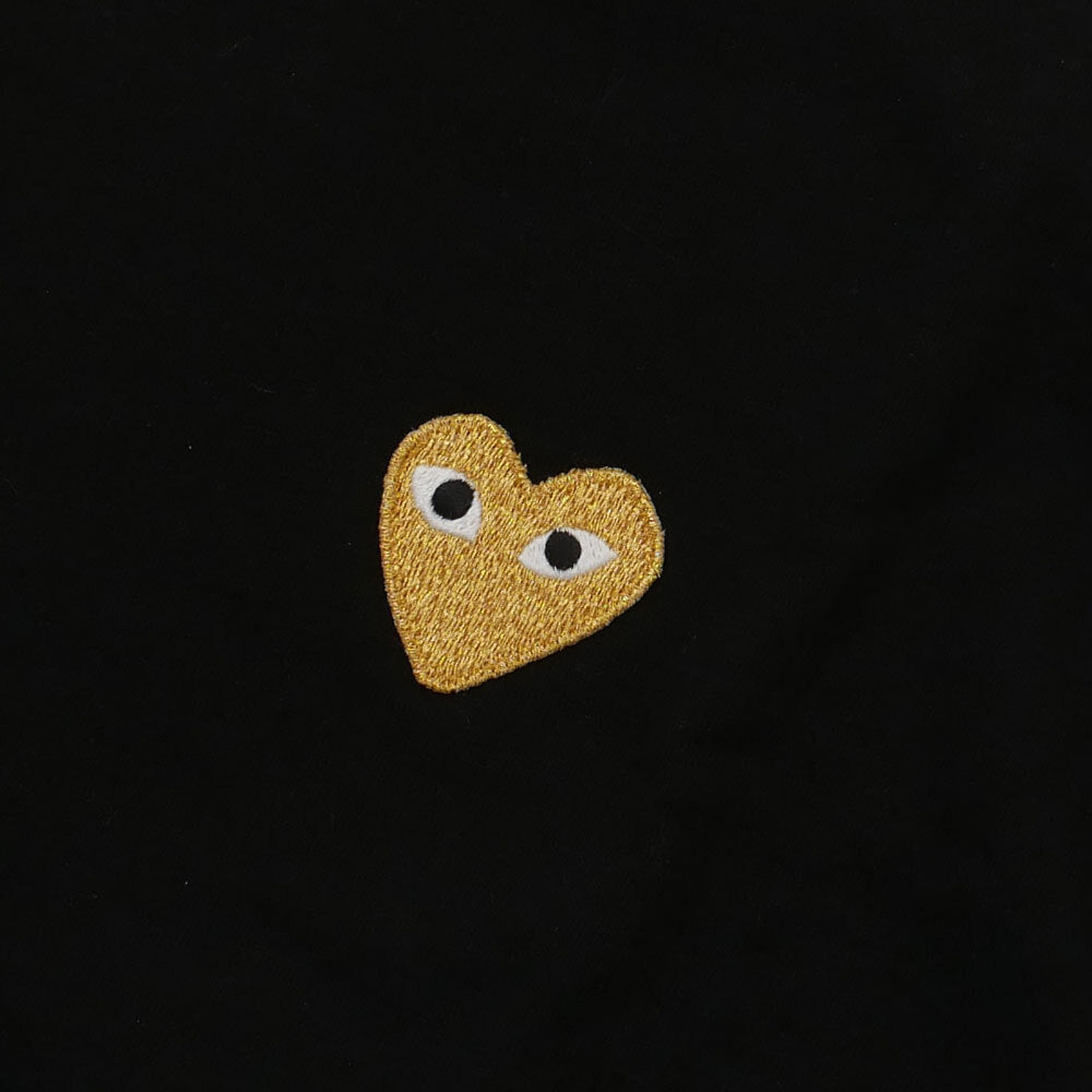 [8º Premio a la tienda excelente del mes de diciembre de 2014] Camiseta New Play Comme des Garcons GOLD HEART ONE POINT TEE para hombre y mujer Logotipo de corazón AX-T216-051