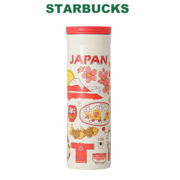 STARBUCKS Vaso Starbucks Café Serie Been There Botella de acero inoxidable JAPAN473ml Mt. Fuji Cat Hot Spring Inaho Sushi Sumo Wrestler Sakura Sakura Sakura Botella de agua Lindo Elegante Regalo de devolución Cuna