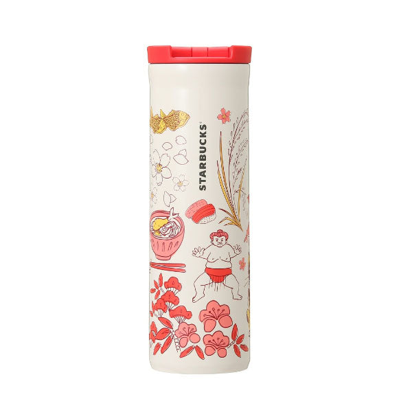 STARBUCKS Vaso Starbucks Café Serie Been There Botella de acero inoxidable JAPAN473ml Mt. Fuji Cat Hot Spring Inaho Sushi Sumo Wrestler Sakura Sakura Sakura Botella de agua Lindo Elegante Regalo de devolución Cuna