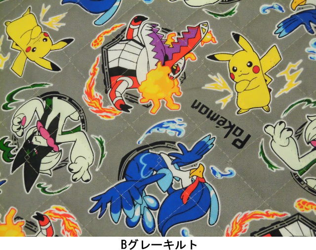 Character Quilted Fabric Cloth Pokemon GQ6129-1 Pokemon 2025 Entrance to kindergarten and school Not available for commercial use Pikachu Mascanya Wenibal Loudbone