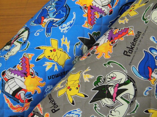 Character Quilted Fabric Cloth Pokemon GQ6129-1 Pokemon 2025 Entrance to kindergarten and school Not available for commercial use Pikachu Mascanya Wenibal Loudbone