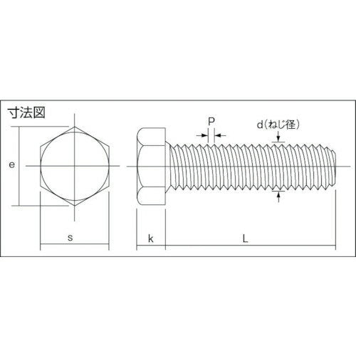 TRUSCO Hexagonal Bolt Uniqlo All Screws M10 x 40 16 Pieces B22-1040 1 Pack ▼159-9046