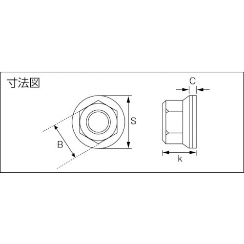 TRUSCO Flange Nut Uniqlo M4 x 0.7 130 pieces B79-0004 1 pack ▼160-7626